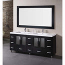Design Element Stanton 72" Double Sink Vanity Set in Espresso