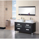 Design Element Francesca 55" Double Sink Vanity Set in Espresso