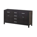 Design Element London 61" Double Sink Base Cabinet in Espresso