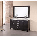 Design Element London 61" Double Sink Vanity Set in Espresso