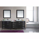 Design Element London 92" Double Sink Vanity Set in Espresso