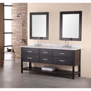 Design Element London 72" Double Sink Vanity Set in Espresso Finish
