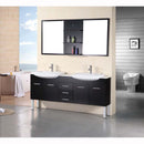 Design Element Belini 72" Double Sink Vanity Set in Espresso