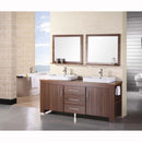 Design Element Washington 72" Double Sink Vanity Set in Espresso Finish