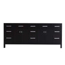 Design Element London 78" Double Sink Base Cabinet in Espresso