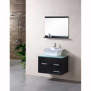Design Element Madrid 30" Single Sink - Wall Mount Vanity Set in Espresso