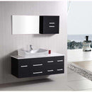 Design Element Springfield 53" Single Sink - Wall Mount Vanity Set in Espresso