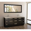 Design Element Moscony 72" Double Sink Vanity Set in Espresso