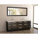 Design Element Moscony 84" Double Sink Vanity Set in Espresso