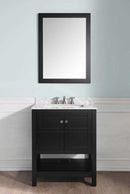 Anzzi Montaigne 30 in. W x 22 in. D Vanity in Espresso with Marble Vanity Top in Carrara White with White Basin and Mirror 4