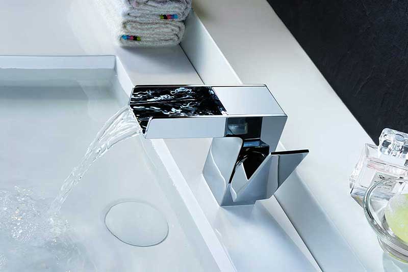 Anzzi Zhona Single Handle Bathroom Sink Faucet in Polished Chrome 3