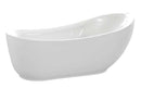Anzzi Talyah 71 in. Acrylic Soaking Bathtub with Tugela Faucet and Cavalier 1.28 GPF Toilet FTAZ090-52C-63 2
