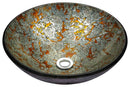 Anzzi Tara Series Deco-Glass Vessel Sink in Arctic Blaze LS-AZ8181