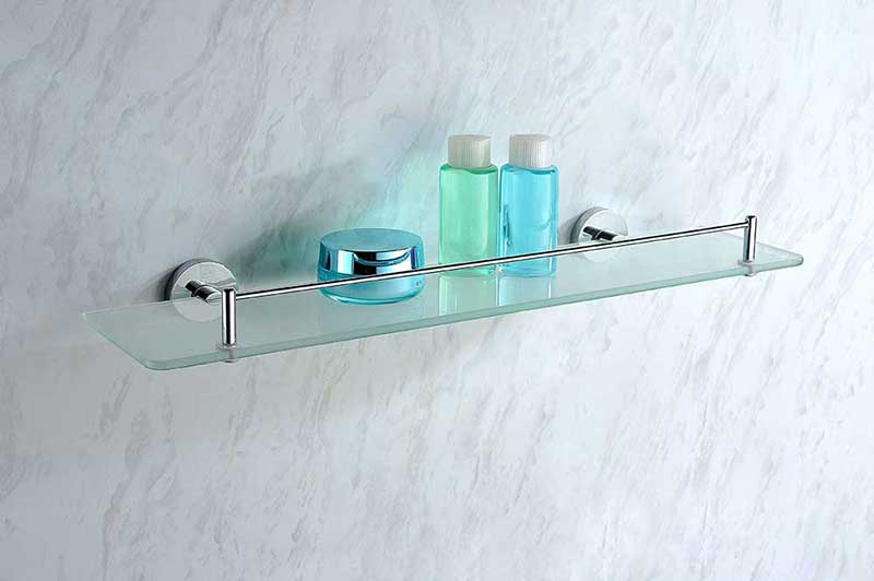 Anzzi Caster Series Glass Shelf in Polished Chrome 3