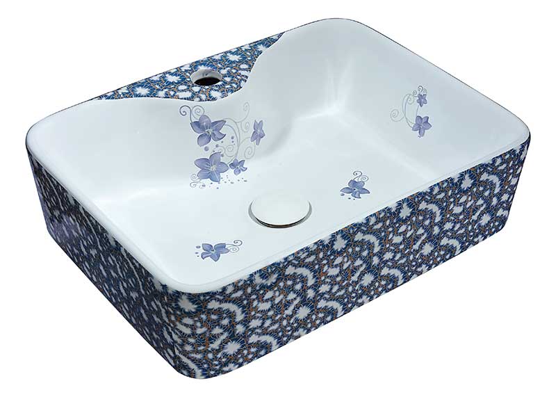 Anzzi Cotta Series Ceramic Vessel Sink in Blue LS-AZ273