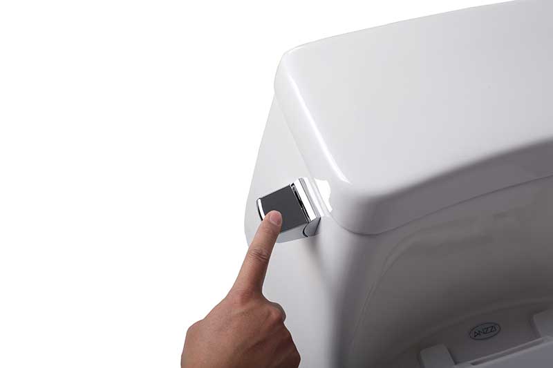 Anzzi Zeus 1-piece 1.28 GPF Single Flush Elongated Toilet in White T1-AZ058 14
