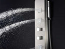 Anzzi VISOR Series 60 in. Full Body Shower Panel System with Heavy Rain Shower and Spray Wand in Brushed Steel 8