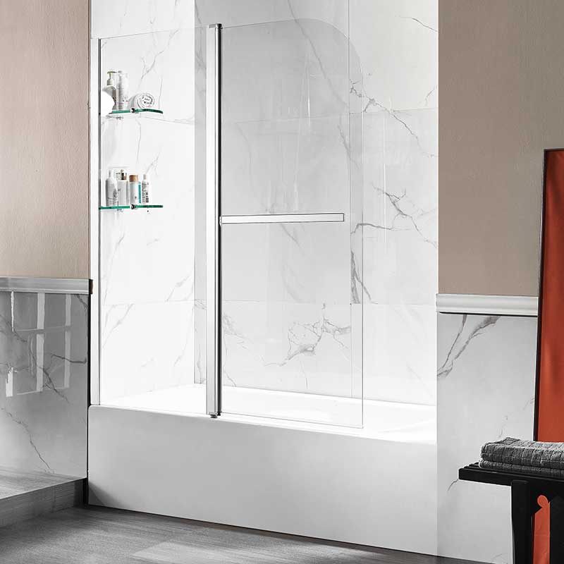 Anzzi Galleon 48 in. x 58 in. Frameless Tub Door with TSUNAMI GUARD in Polished Chrome SD-AZ054-01CH 2