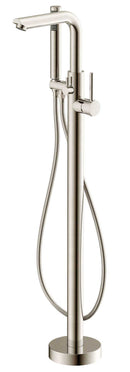 Anzzi Sens Series 2-Handle Freestanding Claw Foot Tub Faucet with Hand shower in Brushed Nickel