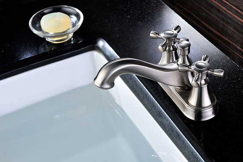 Anzzi Major Series 2-Handle Bathroom Sink Faucet in Brushed Nickel 2
