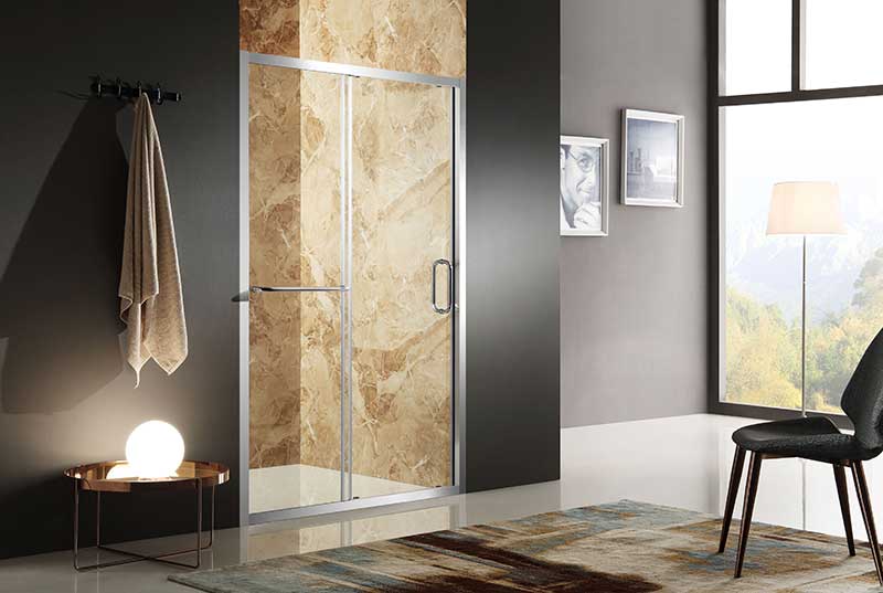 Anzzi Regent 48 in. x 72 in. Framed Sliding Shower Door in Polished Chrome with Handle SD-AZ02BCH-L 2