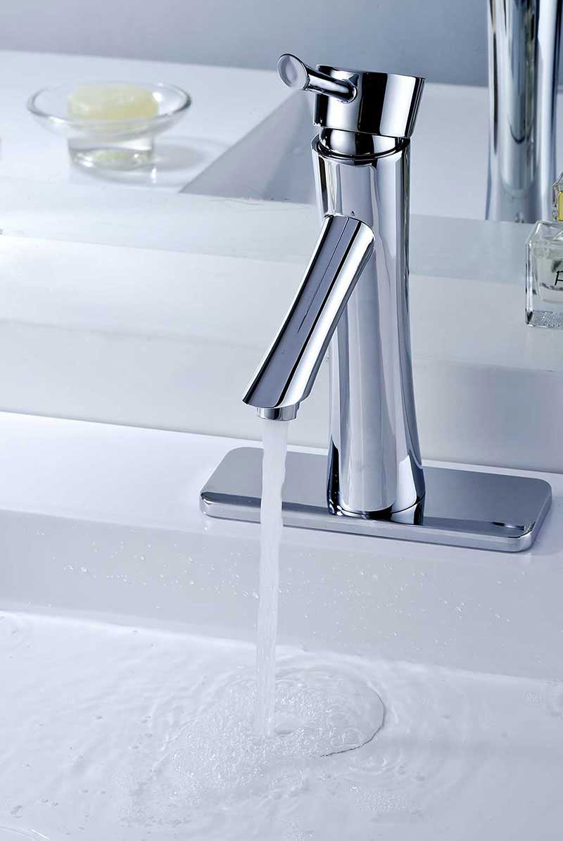 Anzzi Sage Single Handle Bathroom Sink Faucet in Polished Chrome 5