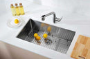 Anzzi VANGUARD Series 30 in. Under Mount Single Basin Handmade Stainless Steel Kitchen Sink 4