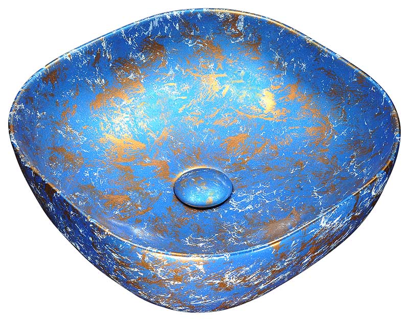 Anzzi Marbled Series Ceramic Vessel Sink in Marbled Tulip Finish LS-AZ253