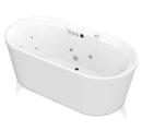 Anzzi Sofi 5.6 ft. Center Drain Whirlpool and Air Bath Tub in White FT-AZ201 7