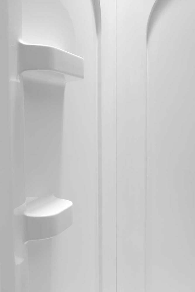 Anzzi Mishra 38 in. x 38 in. x 75 in. 2-piece DIY Friendly Corner Shower Surround in White