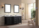 Ariel Bath Hollandale 73" Double Sink Vanity Set in Black 2