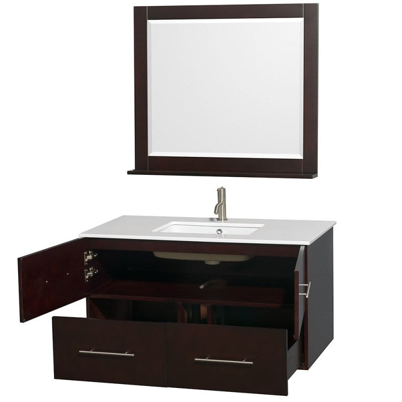 Wyndham Collection Centra 42" Single Bathroom Vanity for Undermount Sinks - Espresso WC-WHE009-42-SGL-VAN-ESP- 4