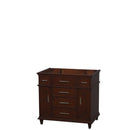 Wyndham Collection Berkeley 36" Single Bathroom Vanity - Dark Chestnut WC-1717-36-SGL-CDK 6