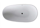 Anzzi Volo 5.9 ft. Man-Made Stone Freestanding Non-Whirlpool Bathtub in Matte White and Dawn Series Faucet in Chrome 3