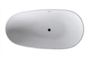 Anzzi Volo 5.9 ft. Man-Made Stone Freestanding Non-Whirlpool Bathtub in Matte White and Kase Series Faucet in Chrome 3