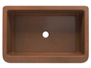Anzzi Macedonian Farmhouse Handmade Copper 33 in. 0-Hole Single Bowl Kitchen Sink with Flower Bed Design Panel in Polished Antique Copper SK-011 6