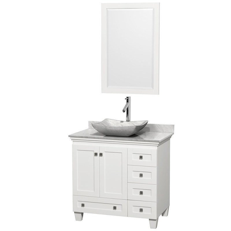Wyndham Collection Acclaim 36" Single Bathroom Vanity for Vessel Sink - White WC-CG8000-36-SGL-VAN-WHT 3