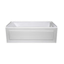 Lyons Industries Linear 5 ft. Right Drain Heated Soaking Tub in White