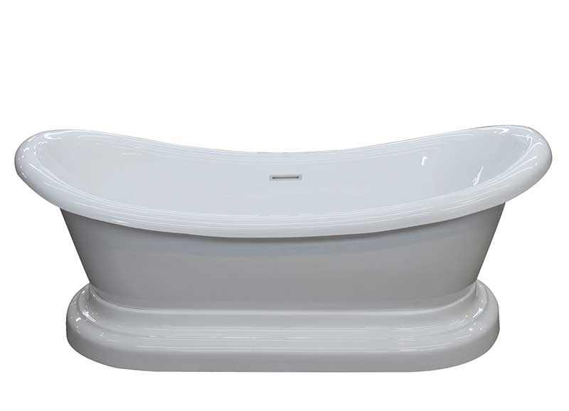 Anzzi Ruby 5.9 ft. Acrylic Flatbottom Non-Whirlpool Bathtub-White FT-AZ113 3