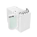 Ella's Bubbles OA3052HM-HB-R Capri Hydro and Microbubbles Massage Acrylic Walk-in Bathtub, Outward Swing Door, Ella 5pc. Fast-Fill Faucet, Right Dual 2" Drains, 30"x 52", White