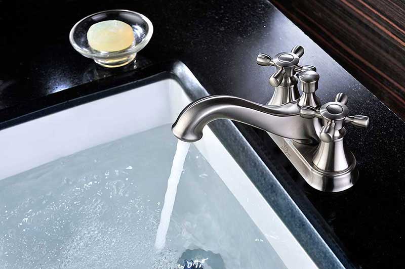 Anzzi Major Series 2-Handle Bathroom Sink Faucet in Brushed Nickel 3