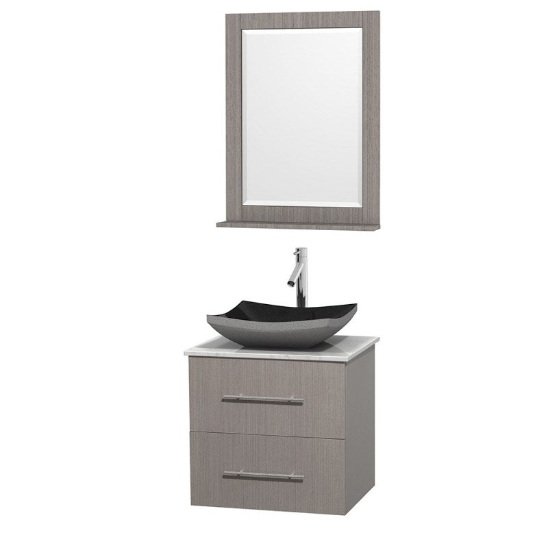 Wyndham Collection Centra 24" Single Bathroom Vanity Set for Vessel Sink - Gray Oak WC-WHE009-24-SGL-VAN-GRO 4
