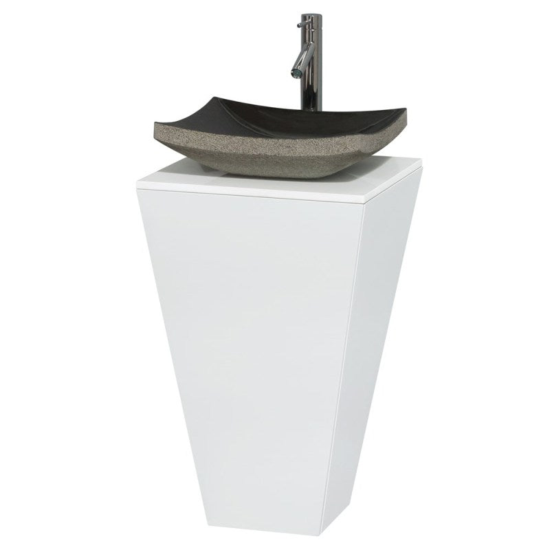 Wyndham Collection Esprit Bathroom Pedestal Vanity Set - Glossy White WC-CS004-20-WHT 5