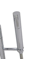 Anzzi Sol Series 3-Handle Freestanding Claw Foot Tub Faucet with Hand shower in Polished Chrome 10