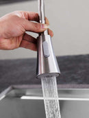 Anzzi Carriage Single Handle Standard Kitchen Faucet in Brushed Nickel KF-AZ211BN 8