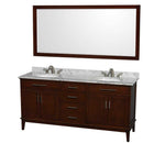 Wyndham Collection Hatton 72" Double Bathroom Vanity - Dark Chestnut WC-1616-72-DBL-VAN-CDK 3