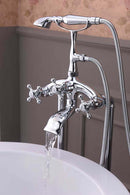 Anzzi Tugela 3-Handle Claw Foot Tub Faucet with Hand Shower in Polished Chrome FS-AZ0052CH 5