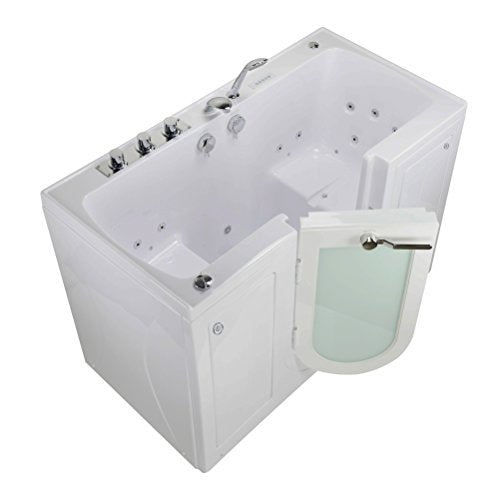 Ella's O2SA3060DH-DC Tub4Two Acrylic Whirlpool and Air Massage Walk-in Bathtub, 31" x 60", White