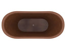 Anzzi Sumatra 70 in. Handmade Copper Double Slipper Flatbottom Non-Whirlpool Bathtub in Hammered Antique Copper FT-AZ331 5