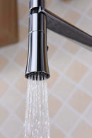 Anzzi Accent Single Handle Pull-Down Sprayer Kitchen Faucet in Polished Chrome KF-AZ003 9
